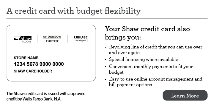 Financing card | Stearns Flooring.