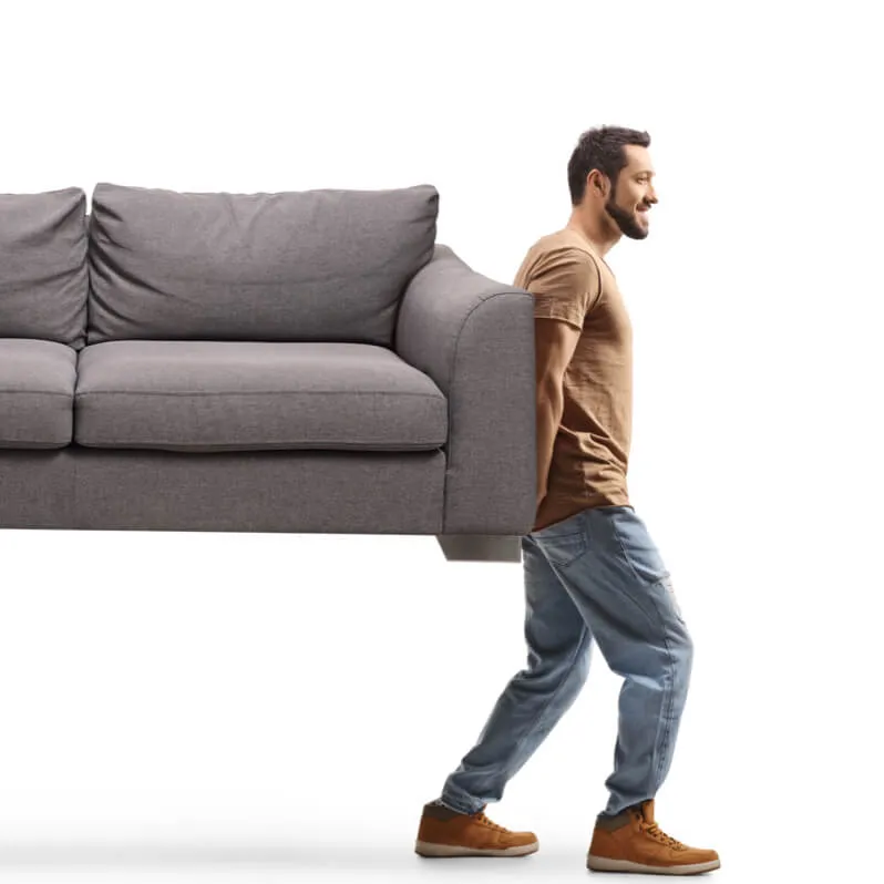 Moving sofa | Stearns Flooring.
